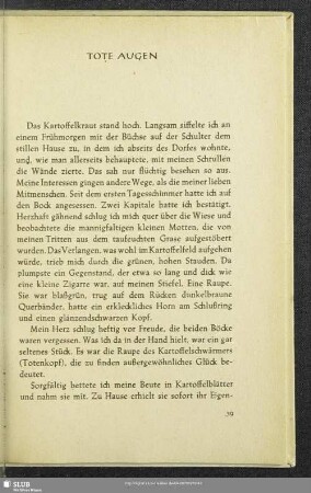Tote Augen