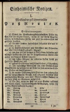 Einheimische Notizen
