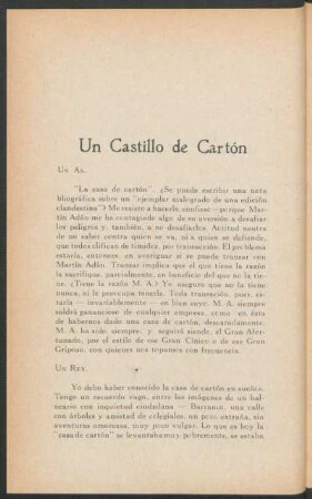 Un castillo de cartón
