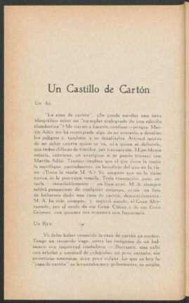 Un castillo de cartón