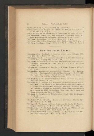 Numismatische Bücher