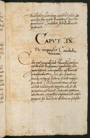 IX. De impensis Candidatorum.