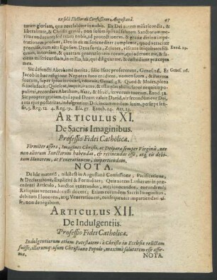 Articulus XII. De Indulgentiis.