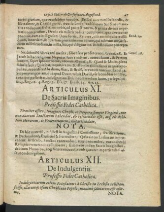 Articulus XII. De Indulgentiis.