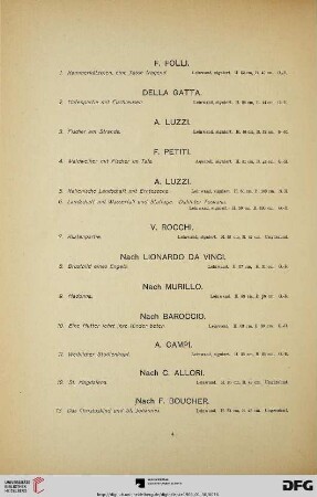 [Gemälde neuzeitiger italienischer Künstler] (Nr. 1-160)