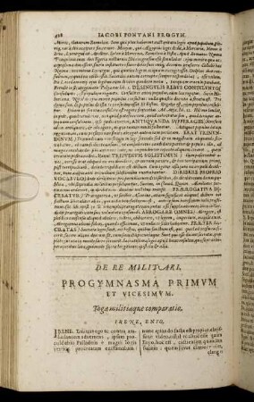 De Re Militari. Progymnasma Primum Et Vicesimum. - Progymnasma Nonum Et Vicesimum.