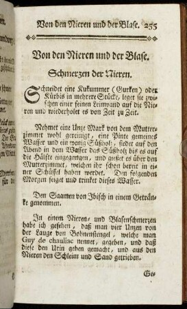 Von den Nieren und der Blase.