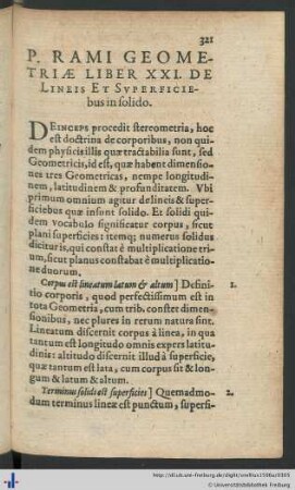 Liber XXI. De Lineis et superficiebus in solido