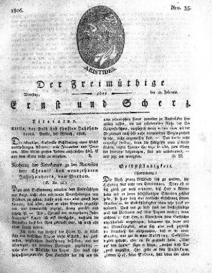 Nro. 35, Dienstag den 18. Februar 1806