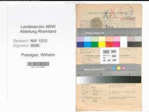 Entnazifizierung Wilhelm Poestgen , geb. 04.10.1909 (Polizeihauptwachtmeister)