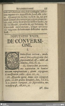 Disputatio XXIIX. De Conversione