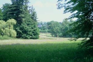 Schlosspark, ursprünglich barock, dann in englichen Landschaftsgarten umgewandelt