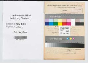 Entnazifizierung Paul Sacher, geb. 19.11.1888 (Schrankenwaerter)