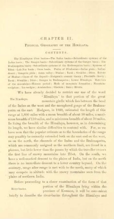 Chapter II. Physical geography of the Himálaya