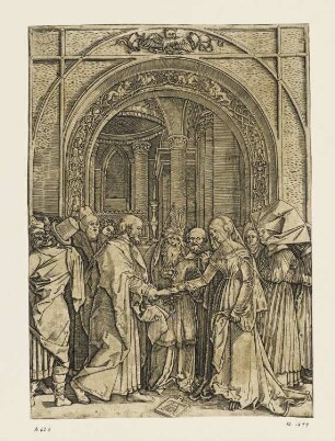 Verlobung der Maria, Blatt 6 der Folge "Marienleben"