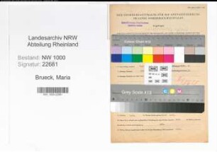Entnazifizierung Maria Brueck, geb. 04.02.1901 (Buchhalterin)