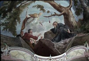 Vision des heiligen Fridolin, Klostergründung