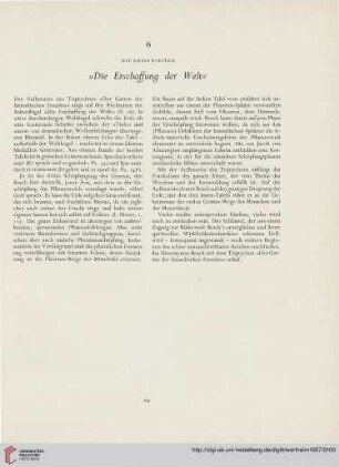 Die Aussenseiten: "Die Erschaffung der Welt"