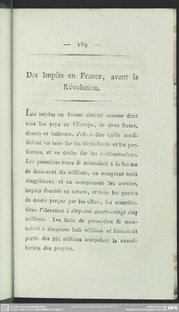 Des Impôts en France, avant la Révolution