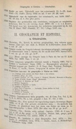 II. Geographie et histoire