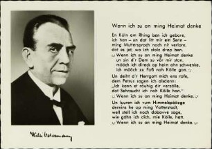 Willi Ostermann - Wenn ich su an ming Heimat denke