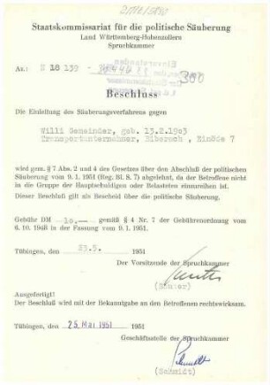 Gemeinder, Willi