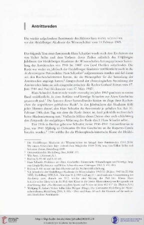 Antrittsrede vom 10. Februar 1945