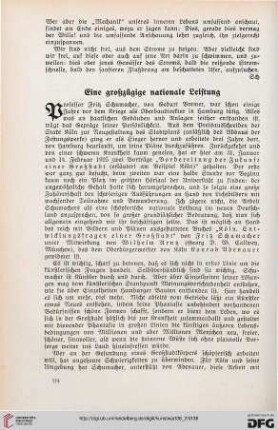 Eine Großzügige nationale Leistung