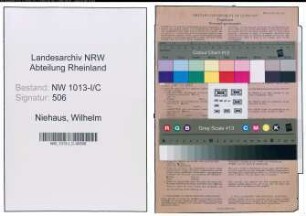 Entnazifizierung Wilhelm Niehaus , geb. 02.02.1901 (Bergmann)