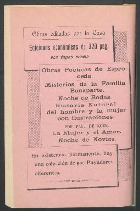 Obras editadas por la casa