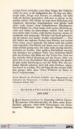 Biographische Daten 1869-1954