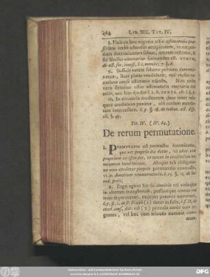 Tit. IV. (IV. 64.) De rerum permutatione.