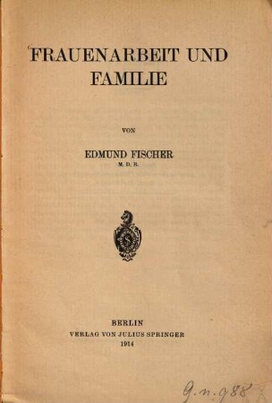 Frauenarbeit und Familie