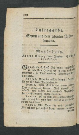 Luitegarde. Scenen aus dem zehenten Jahrhundert