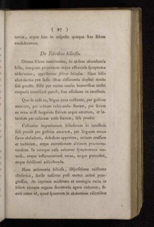 De Febribus biliosis.