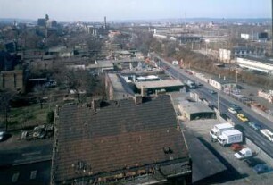 Dresden-Friedrichstadt, Friedrichstraße. Blick vom Kühlhaus, Weißeritzstraße