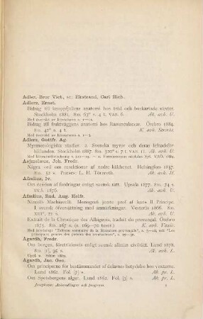 Avhandlingar ock program utgivna vid svenska ock finska akademier ock skolor under åren 1855 - 1890, 1