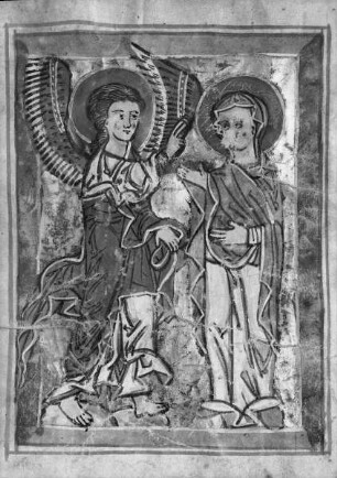 Psalterium cum canticis — Verkündigung, Folio 6v