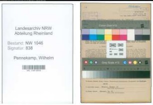 Entnazifizierung Wilhelm Pennekamp , geb. 08.11.1886 (Kaufmann)