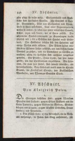 XV. Abschnitt. Vom Königreich Polen