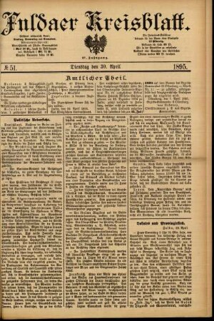 Ausgabe vom Dienstag, den 30. April 1895.