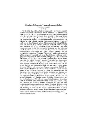 Moralpsychologische Untersuchungsmethoden : (Schluß)