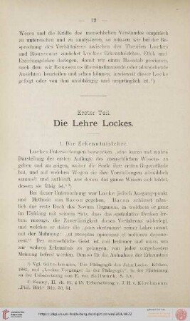 Erster Teil: Die Lehre Lockes