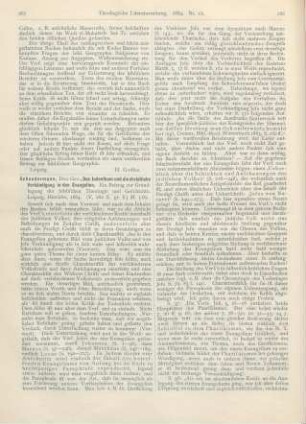 287-289 [Rezension] Schnedermann, Geo., Das Judenthum und die christliche Verkündigung in den Evangelien. Ein beitrag zur Grundlegung der biblischen Theologie und Geschichte