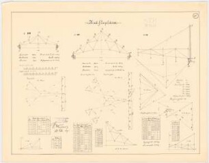 Studien zur Statik: Kräftepläne. Statische Berechnungen, geometrische Konstruktionen und Tabellen