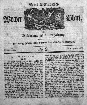 No. 2, Sonnabend, den 9.Januar 1836