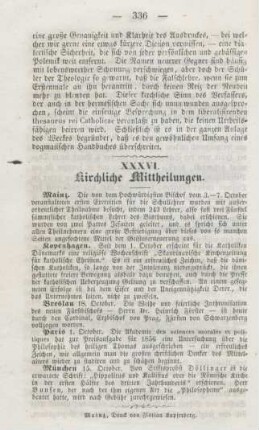 336 Kirchliche Mittheilungen