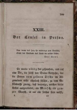 XXIII. Der Teufel in Person