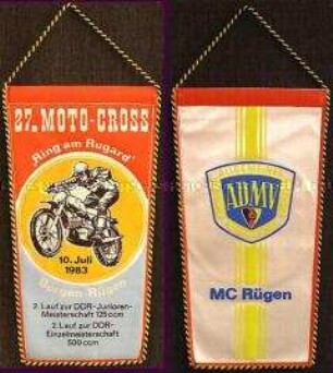Ereigniswimpel 27. Moto-Cross Rennen in Bergen auf Rügen
