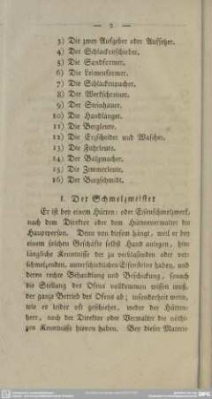 I. Der Schmelzmeister